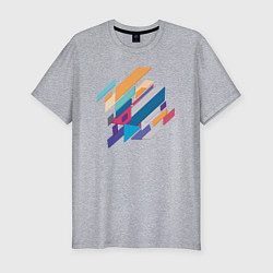 Футболка slim-fit Стиль геометрия, цвет: меланж