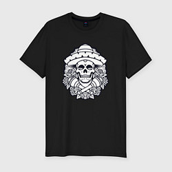 Футболка slim-fit Mexico skull, цвет: черный