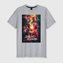 Футболка slim-fit Игра в кальмара 1 2021, цвет: меланж