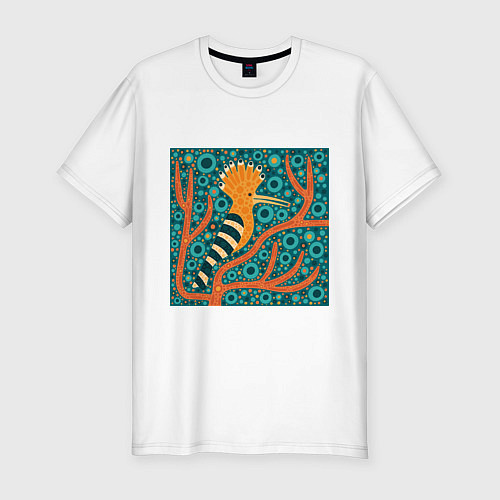 Мужская slim-футболка Удод / Белый – фото 1