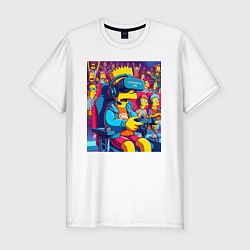 Футболка slim-fit Bart Simpson - esports, цвет: белый