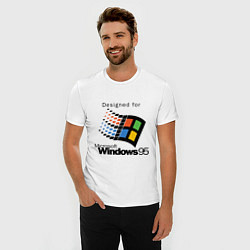 Футболка slim-fit Предназначен для windows 95, цвет: белый — фото 2