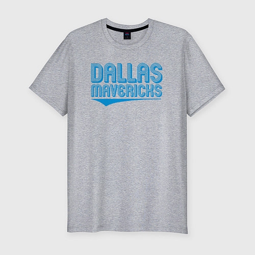 Мужская slim-футболка Mavericks / Меланж – фото 1