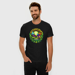 Футболка slim-fit Mushrooms skull, цвет: черный — фото 2