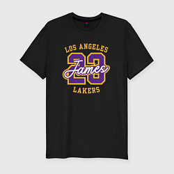 Футболка slim-fit Lebron James Lakers, цвет: черный