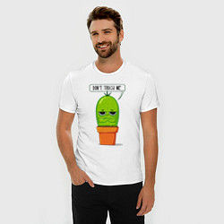 Футболка slim-fit Dont touch me, цвет: белый — фото 2