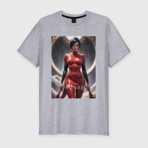 Мужская slim-футболка Ада Вонг из Resident Evil / Меланж – фото 1