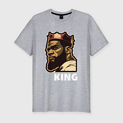 Футболка slim-fit Король Леброн Джеймс, цвет: меланж