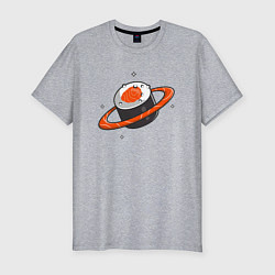 Футболка slim-fit Ролл сатурн, цвет: меланж