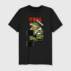 Мужская slim-футболка GYM fitness - crocodile