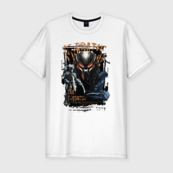 Футболка slim-fit Хищник и чужой, цвет: белый