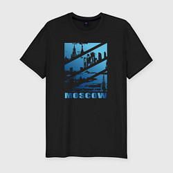 Футболка slim-fit Москва 2025, цвет: черный