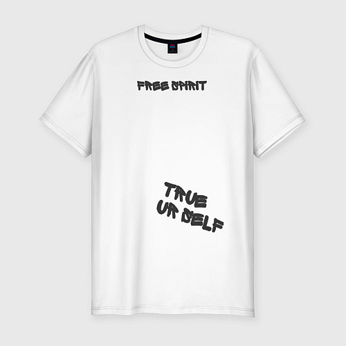 Мужская slim-футболка Free spirit / Белый – фото 1
