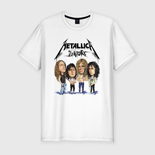 Мужская slim-футболка Metallica juniors - cartoon / Белый – фото 1