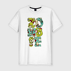 Футболка slim-fit Зомби, цвет: белый