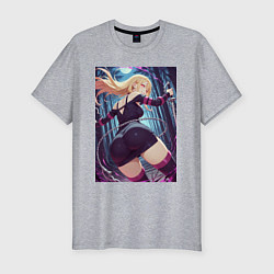 Футболка slim-fit Марин Китагава косплей Fate stay night, цвет: меланж