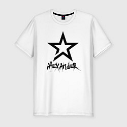 Футболка slim-fit Александр - звезда, цвет: белый