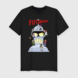 Мужская slim-футболка Futurama all