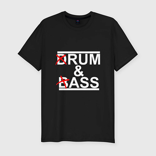 Мужская slim-футболка Drum and bass black / Черный – фото 1