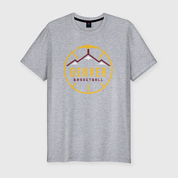Мужская slim-футболка Basketball Denver