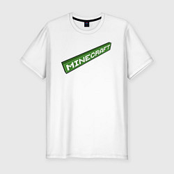 Футболка slim-fit Minecraft игра, цвет: белый