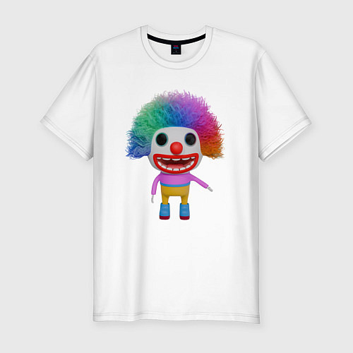 Мужская slim-футболка Cartoon clown colorful / Белый – фото 1