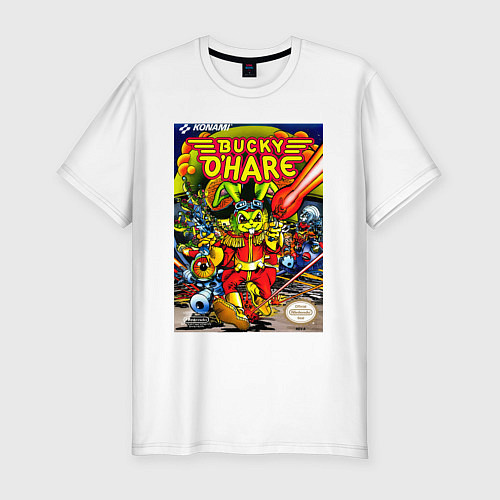 Мужская slim-футболка Баки о хэр / Белый – фото 1