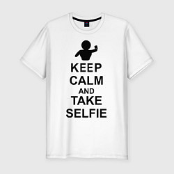 Мужская slim-футболка Selfie