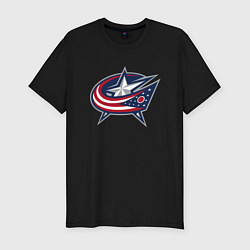 Футболка slim-fit Columbus blue jackets - hockey team - emblem, цвет: черный