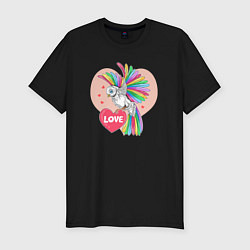 Футболка slim-fit Color bird, цвет: черный