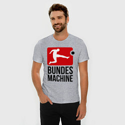 Футболка slim-fit Bundes machine football, цвет: меланж — фото 2