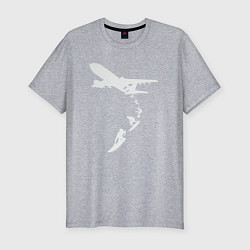 Футболка slim-fit Plane surfer, цвет: меланж