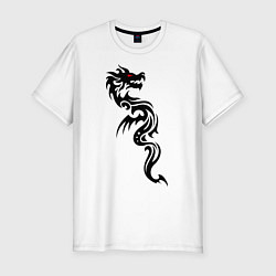 Мужская slim-футболка Величественный дракон