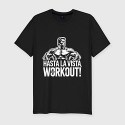 Футболка slim-fit Arnold - hasta la vista workout, цвет: черный