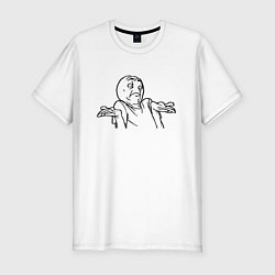 Футболка slim-fit Непон мем, цвет: белый