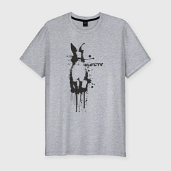 Футболка slim-fit Banksy bunny, цвет: меланж