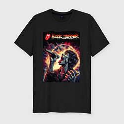 Футболка slim-fit Rolling Stones singer Mick Jagger, цвет: черный