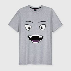 Мужская slim-футболка Лицо вампира в стиле аниме