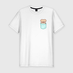 Мужская slim-футболка PuppyM in pocket