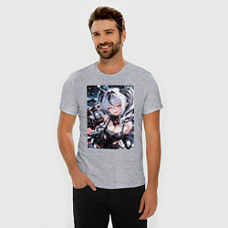 Футболка slim-fit Jetavie Punishing Gray Raven, цвет: меланж — фото 2