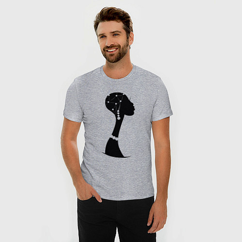 Мужская slim-футболка Woman Africa / Меланж – фото 3