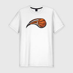 Футболка slim-fit Basketball shot, цвет: белый