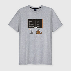 Мужская slim-футболка Уравнения Максвелла