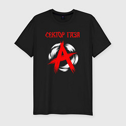 Футболка slim-fit Сектор газа анархия, цвет: черный
