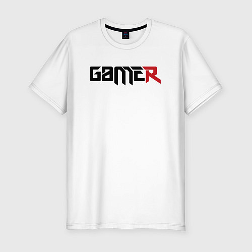 Мужская slim-футболка Gamer / Белый – фото 1