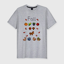 Футболка slim-fit Stardew Valley fall, цвет: меланж