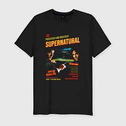 Мужская slim-футболка Сверхъестественное Possessed and obsessed