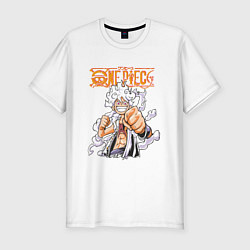 Мужская slim-футболка Ванпис Монки Д Луффи молния