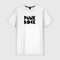 Футболка slim-fit Punk Rock in black, цвет: белый