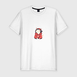 Мужская slim-футболка Бит Мурлыка